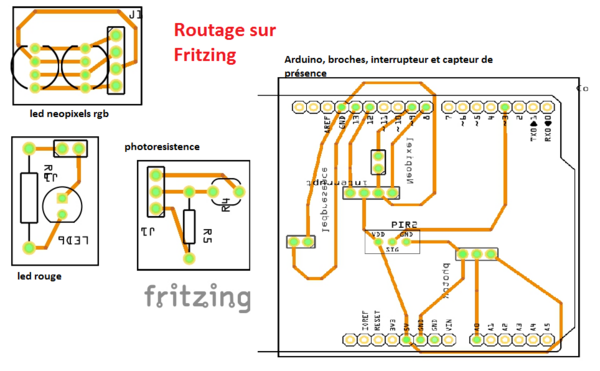 routage sur Fritzing